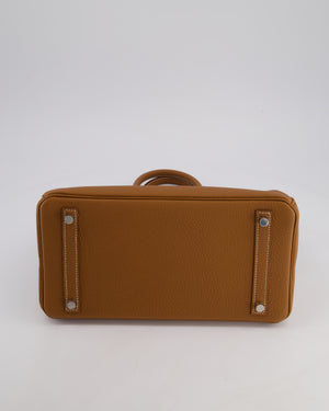 Hermès Birkin Bag 30cm Retourne in Gold Togo Leather with Palladium Hardware
