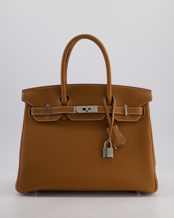 Hermès Birkin Bag 30cm Retourne in Gold Togo Leather with Palladium Hardware
