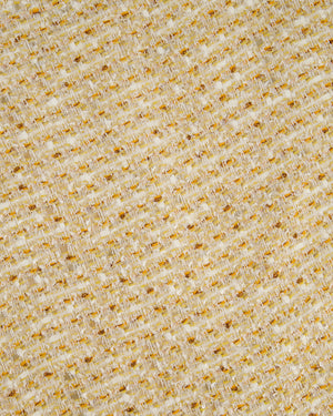 Alessandra Rich Beige, Yellow and Orange Tweed Midi Skirt Size IT 40 (UK 8)