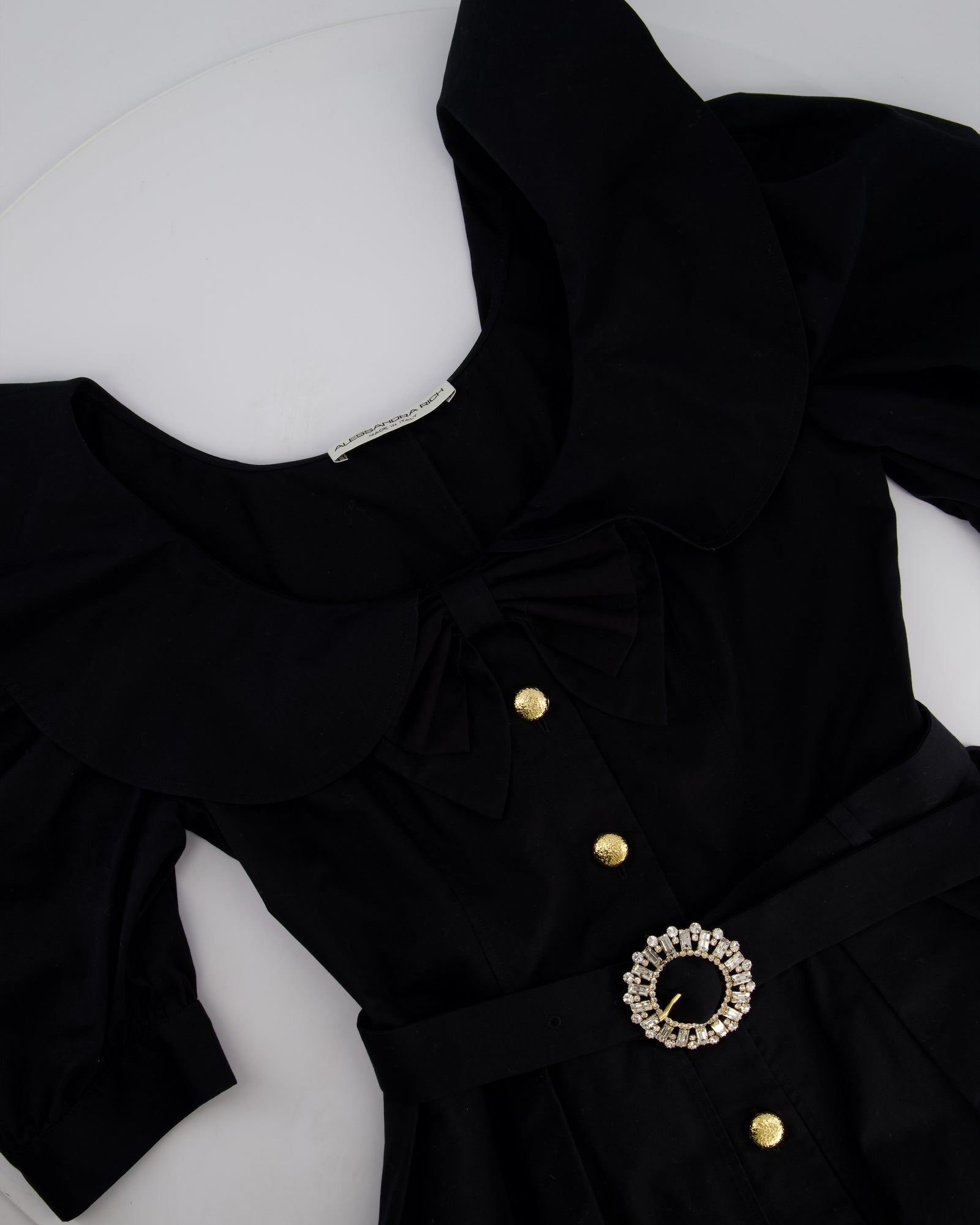 【関税込み】ALESSANDRA RICH Belt dress ALESSANDRA RICH Belted wool-blend crepe mini dress | NET-A
