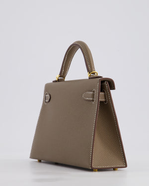 *HOT* Hermes Mini Kelly II 20cm in Etoupe Epsom Leather with Gold Hardware