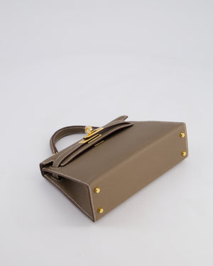 *HOT* Hermes Mini Kelly II 20cm in Etoupe Epsom Leather with Gold Hardware