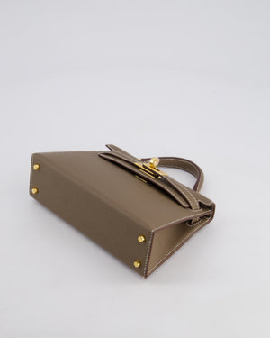 *HOT* Hermes Mini Kelly II 20cm in Etoupe Epsom Leather with Gold Hardware