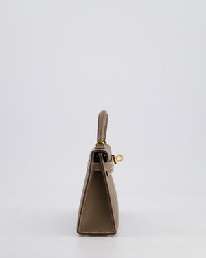 *HOT* Hermes Mini Kelly II 20cm in Etoupe Epsom Leather with Gold Hardware