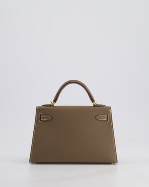 *HOT* Hermes Mini Kelly II 20cm in Etoupe Epsom Leather with Gold Hardware