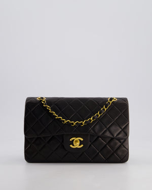 *STUNNING VINTAGE* Chanel Vintage Small Classic Double Flap Bag in Lambskin Leather with 24k Gold Hardware