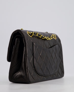 *STUNNING VINTAGE* Chanel Vintage Small Classic Double Flap Bag in Lambskin Leather with 24k Gold Hardware