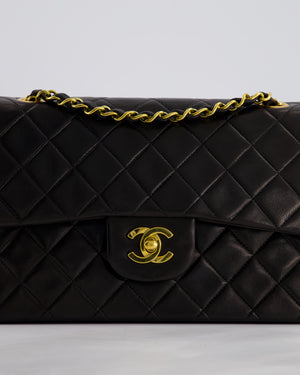 *STUNNING VINTAGE* Chanel Vintage Small Classic Double Flap Bag in Lambskin Leather with 24k Gold Hardware