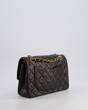 *STUNNING VINTAGE* Chanel Vintage Small Classic Double Flap Bag in Lambskin Leather with 24k Gold Hardware