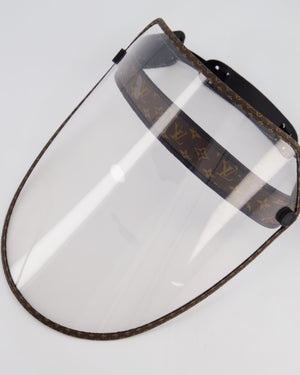 Louis Vuitton Translucent Visor With Brown Monogram Canvas and Black Leather Strap