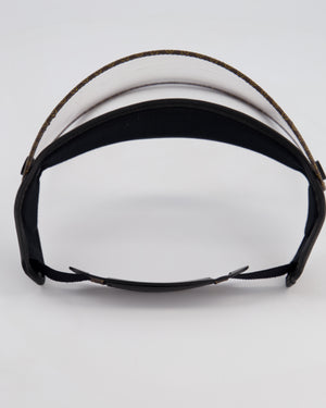 Louis Vuitton Translucent Visor With Brown Monogram Canvas and Black Leather Strap