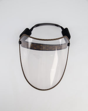 Louis Vuitton Translucent Visor With Brown Monogram Canvas and Black Leather Strap