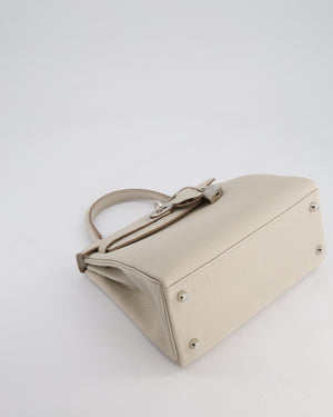 Hermès Kelly Retourne Bag 25cm in Beton Togo Leather with Palladium Hardware