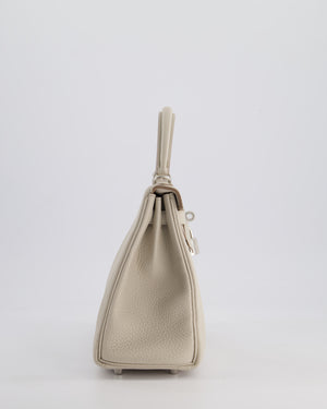 Hermès Kelly Retourne Bag 25cm in Beton Togo Leather with Palladium Hardware