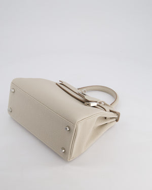 Hermès Kelly Retourne Bag 25cm in Beton Togo Leather with Palladium Hardware