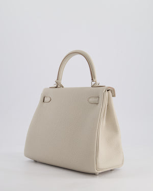 Hermès Kelly Retourne Bag 25cm in Beton Togo Leather with Palladium Hardware