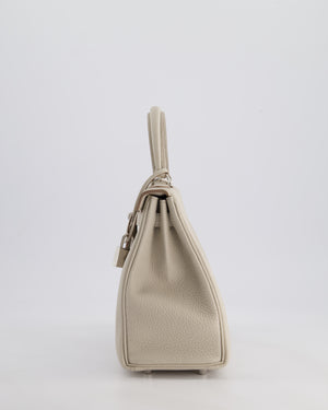 Hermès Kelly Retourne Bag 25cm in Beton Togo Leather with Palladium Hardware
