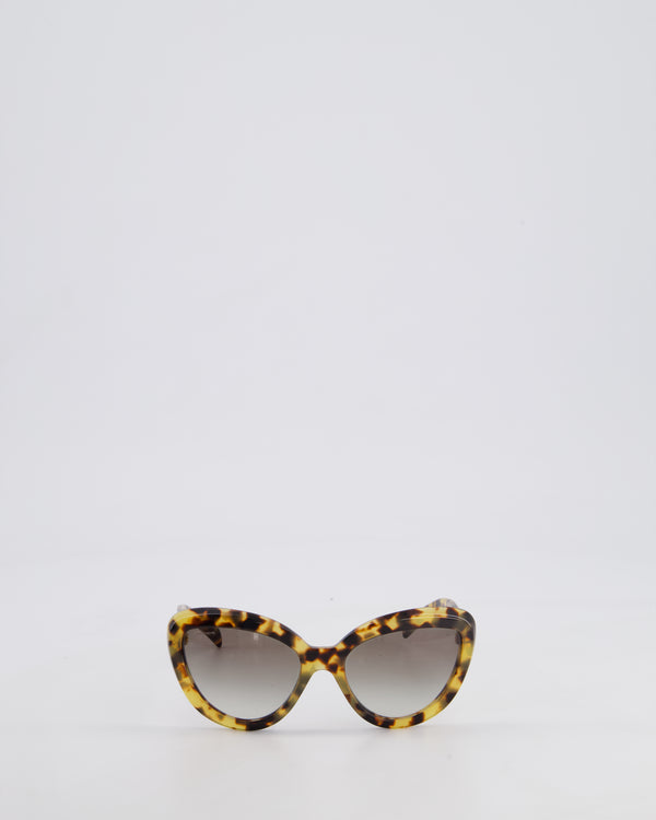 Prada Acetate Havana Cat Eye Brown Sunglasses with Logo Detail