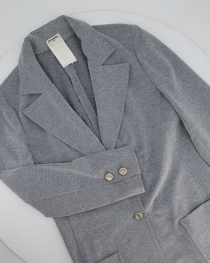 Chanel 98/A Grey Single Breasted Blazer Size FR 38 (UK 10)