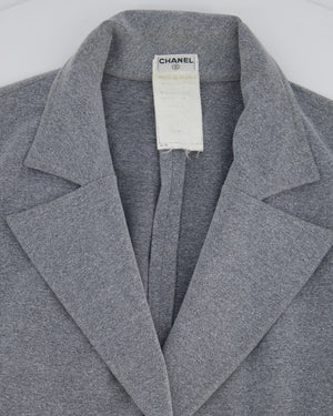 Chanel 98/A Grey Single Breasted Blazer Size FR 38 (UK 10)