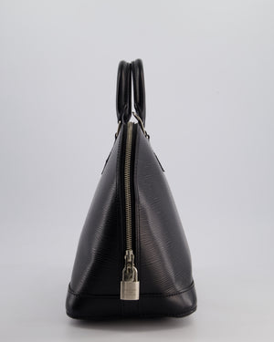 Louis Vuitton Alma PM Bag in Black Epi Leather with Silver Hardware