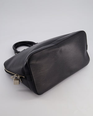 Louis Vuitton Alma PM Bag in Black Epi Leather with Silver Hardware