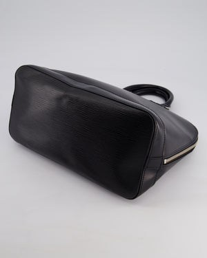Louis Vuitton Alma PM Bag in Black Epi Leather with Silver Hardware