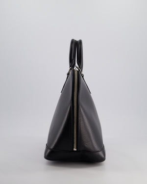 Louis Vuitton Alma PM Bag in Black Epi Leather with Silver Hardware