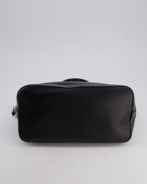 Louis Vuitton Alma PM Bag in Black Epi Leather with Silver Hardware