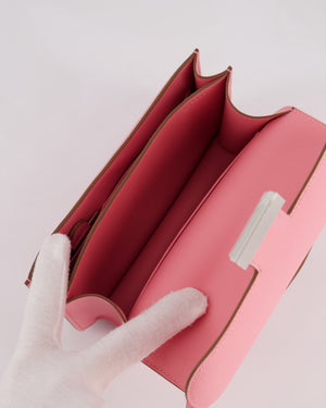 *HOT* Hermès Constance III Mini 18cm Miroir Bag in Rose Confetti Epsom Leather with Palladium Hardware