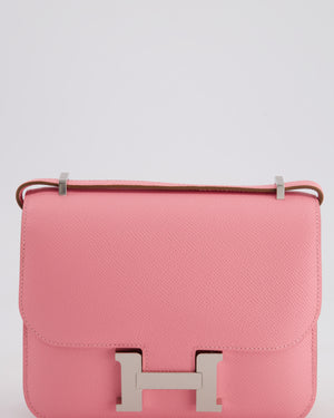 *HOT* Hermès Constance III Mini 18cm Miroir Bag in Rose Confetti Epsom Leather with Palladium Hardware