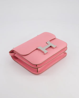 *HOT* Hermès Constance III Mini 18cm Miroir Bag in Rose Confetti Epsom Leather with Palladium Hardware