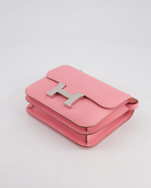 *HOT* Hermès Constance III Mini 18cm Miroir Bag in Rose Confetti Epsom Leather with Palladium Hardware