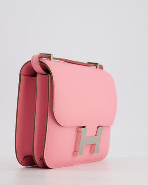 *HOT* Hermès Constance III Mini 18cm Miroir Bag in Rose Confetti Epsom Leather with Palladium Hardware