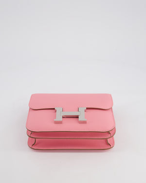 *HOT* Hermès Constance III Mini 18cm Miroir Bag in Rose Confetti Epsom Leather with Palladium Hardware
