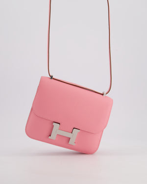 *HOT* Hermès Constance III Mini 18cm Miroir Bag in Rose Confetti Epsom Leather with Palladium Hardware