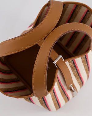 *RARE & HOT* Hermes Picotin 18cm Broderie Couverture in Ecru, Beige, Fauve, Rose Pop Noir & Gold Swift Leather with Palladium Hardware