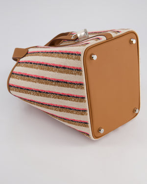 *RARE & HOT* Hermes Picotin 18cm Broderie Couverture in Ecru, Beige, Fauve, Rose Pop Noir & Gold Swift Leather with Palladium Hardware