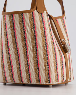 *RARE & HOT* Hermes Picotin 18cm Broderie Couverture in Ecru, Beige, Fauve, Rose Pop Noir & Gold Swift Leather with Palladium Hardware