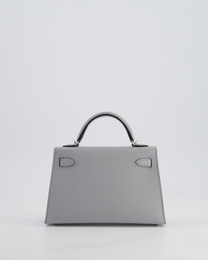 *HOT* Hermès Mini Kelly II 20cm Bag In Bleu Glacier Epsom Leather with Palladium Hardware