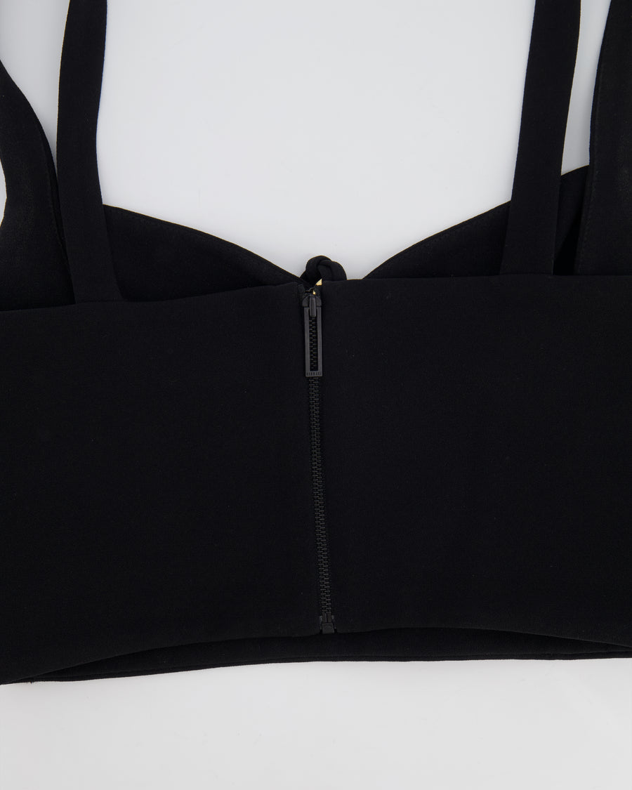 Dion Lee Black Top with Metal and Cut Out Details Size FR 36 (UK 8)