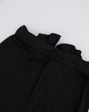 Magda Butrym Black Trousers with Belt Flower Detail Size FR 34 (UK 6)
