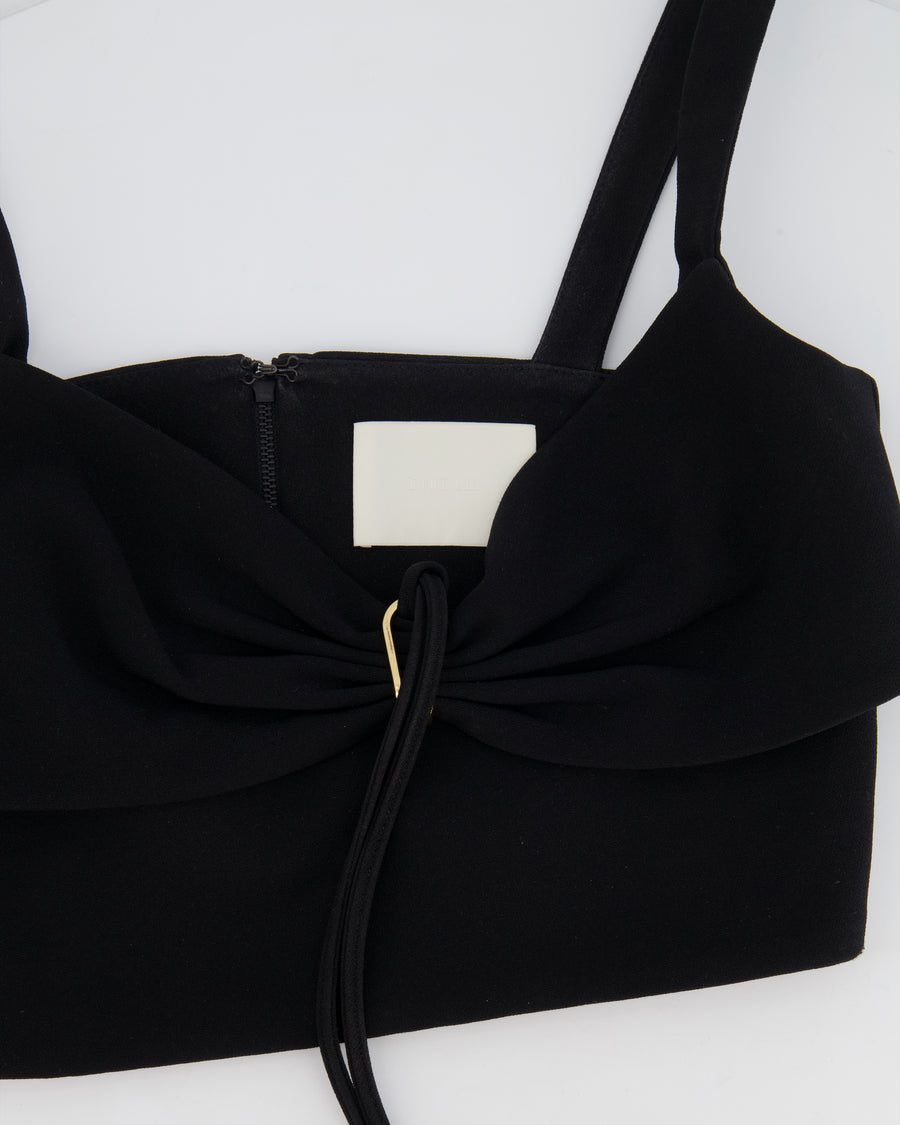 Dion Lee Black Top with Metal and Cut Out Details Size FR 36 (UK 8)
