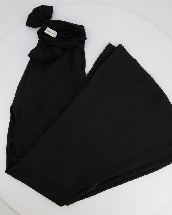 Magda Butrym Black Trousers with Belt Flower Detail Size FR 34 (UK 6)