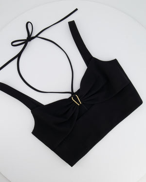 Dion Lee Black Top with Metal and Cut Out Details Size FR 36 (UK 8)