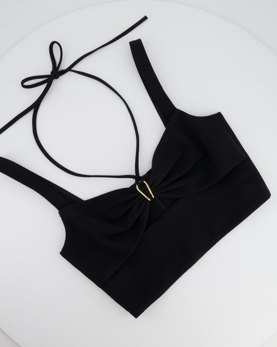 Dion Lee Black Top with Metal and Cut Out Details Size FR 36 (UK 8)