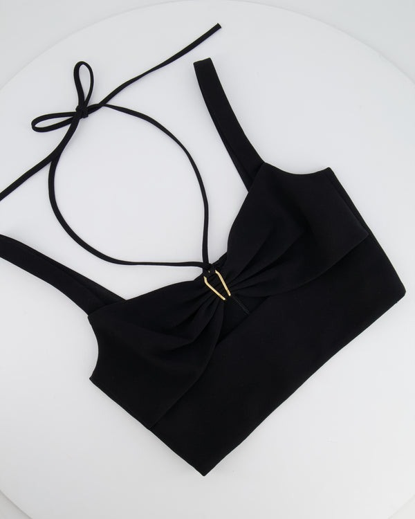 Dion Lee Black Top with Metal and Cut Out Details Size FR 36 (UK 8)