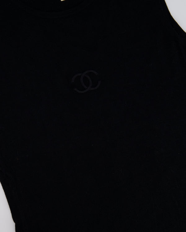 Chanel Black Velvet Top with Bow Detail Size FR 38 (UK 10)
