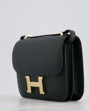 *HOT* Hermès Constance III Mini 18cm Miroir Bag in Vert Mangrove Epsom Leather with Permabrass Hardware