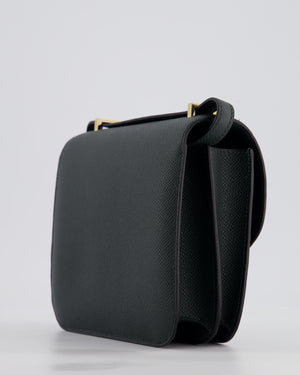*HOT* Hermès Constance III Mini 18cm Miroir Bag in Vert Mangrove Epsom Leather with Permabrass Hardware